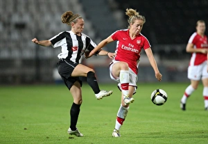 POAK Thessaloniki v Arsenal Ladies 2009-10 Collection: Gemma Davison (Arsenal) Ekaterina Spiro (PAOK)
