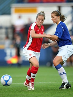 Arsenal Ladies v Everton Community Shield 2008-09 Collection: Gemma Davison (Arsenal) Rachel Unitt (Everton)
