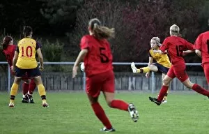 Arsenal Ladies v Neulengbach 2008-9 Collection: Gemma Davison scores a goal for Arsenal