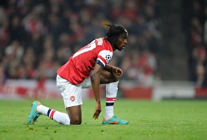 Arsenal V Schalke 04 2012-13 Prints: Gervinho in Action: Arsenal FC vs. FC Schalke 04, UEFA Champions League, 2012