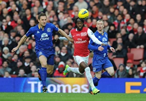 Arsenal V Everton 2011-12 Prints: Gervinho Outmaneuvers Jagielka: Arsenal vs. Everton, Premier League 2011-12
