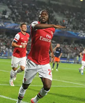 Montpellier V Arsenal 2012-13 Prints: Gervinho Scores Arsenal's Second Goal in Champions League Clash Against Montpellier (2012-13)