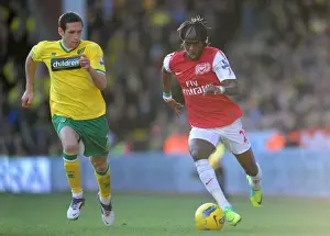 Norwich City V Arsenal 2011-12 Prints: Gervinho vs. Andrew Crofts: Clash at Carrow Road - Premier League Showdown