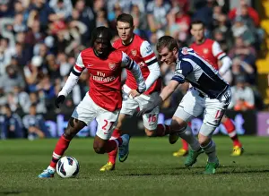 West Bromwich Albion V Arsenal 2012-13 Prints: Gervinho vs. Chris Brunt: Battle at The Hawthorns - West Bromwich Albion vs
