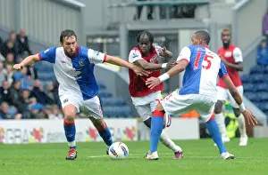 Blackburn Rovers V Arsenal 2011-12 Prints: Gervinho vs Givet, Nzonzi: Blackburn's Surprise 4-3 Win Over Arsenal in the Premier League (September 17)