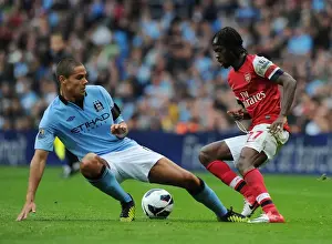 Manchester City V Arsenal 2012:13 Prints: Gervinho vs Jack Rodwell: Manchester City vs Arsenal, Premier League Showdown (2012)