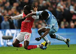 Manchester City V Arsenal 2011-12 Prints: Gervinho vs Kolo Toure: Intense Rivalry at the Etihad (Manchester City vs Arsenal)
