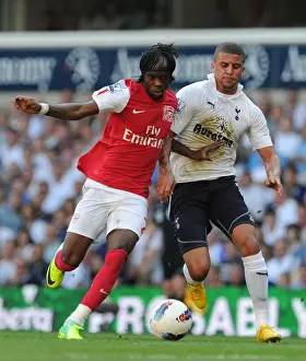 Tottenham Hotspur V Arsenal 2011-12 Prints: Gervinho vs. Kyle Walker: Tottenham Hotspur Edge Past Arsenal 2-1 in Premier League Clash