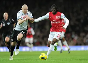 Arsenal V Fulham 2011-12 Prints: Gervinho vs. Philippe Senderos: A Battle Within Arsenal's Ranks (Arsenal v Fulham 2011-12)