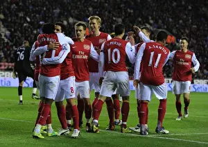 Wigan Athletic V Arsenal 2011-12 Prints: Gervinho's Goal Celebration: Arsenal's Victory over Wigan Athletic (2011-12)