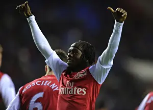 Wigan Athletic V Arsenal 2011-12 Prints: Gervinho's Hat-Trick: Arsenal's Dominant Victory over Wigan Athletic in the 2011-12 Premier League