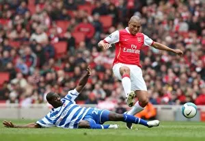 Arsenal v Reading 2007-8 Collection: Gilberto (Arsenal) Emerse Fae (Reading)