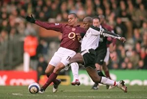 Images Dated 4th March 2006: Gilberto (Arsenal) Luis Boa Morte (Fulham). Fulham 0: 4 Arsenal. FA Premiership