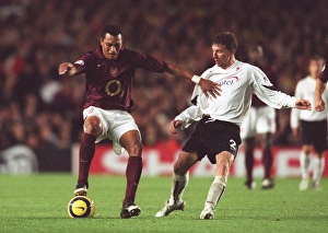 Arsenal v Sparta Prague (2005-6) Collection: Gilberto (Arsenal) Martin Hasek (Sparta). Arsenal 3: 0 Sparta Prague
