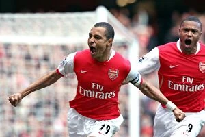 Images Dated 3rd March 2007: Gilberto and Baptista's Unforgettable Moment: Arsenal's First Goal Against Reading (2:1)