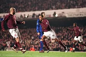 Images Dated 14th January 2006: Gilberto celebrates scoring Arsenals 5th goal. Arsenal 7: 0 Middlesbrough