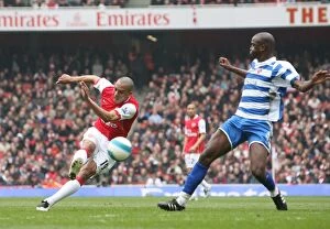 Arsenal v Reading 2007-8 Collection: Gilberto's Stunner: Arsenal's 2nd Goal vs. Reading (2-0), Barclays Premier League, 2008