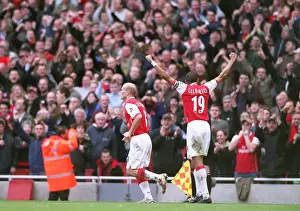 Arsenal V Reading 2006-07 Prints: Gilberto's Thrilling Goal: Arsenal Takes the Lead 2-1 vs