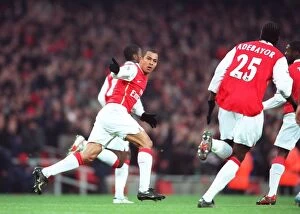 Images Dated 23rd December 2006: Gilberto's Thrilling Goal: Arsenal's First at Emirates against Blackburn Rovers (6:2)