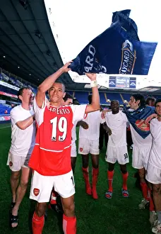 Tottenham V Arsenal Prints: Gilberto's Triumph: Arsenal Celebrates League Victory at White Hart Lane