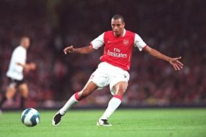 Arsenal v Sparta Prague 2007-08 Collection: Gilberto's Triumph: Arsenal's 3-0 Crushing Victory Over Sparta Prague in the Champions League