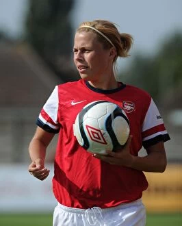 Images Dated 9th September 2012: Gilly Flaherty in Action: Arsenal Ladies vs. Lincoln Ladies, FA WSL (2012)
