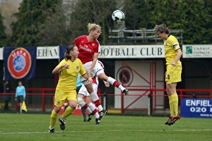 Arsenal Ladies v Sparta Prague 2009-10 Gallery: Gilly Flaherty (Arsenal) Heroldova (Sparta)