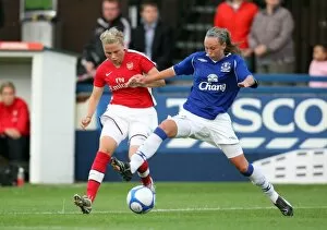 Arsenal Ladies v Everton Community Shield 2008-09 Collection: Gilly Flaherty (Arsenal) Toni Duggan (Everton)