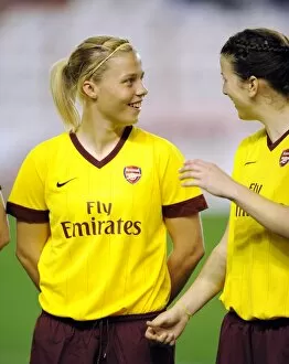 Images Dated 4th November 2010: Gilly Flaherty and Niamh Fahey (Arsenal). Rayo Vallecano 2: 0 Arsenal Ladies