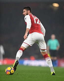 Arsenal V Manchester United 2017-18 Prints: Giroud in Action: Arsenal vs Manchester United, Premier League 2017-18