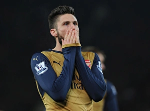 Stoke City V Arsenal 2015-16 Prints: Giroud in Action: Arsenal vs. Stoke City, Premier League 2015-16