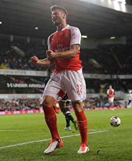 Tottenham Hotspur V Arsenal Capital One Cup 2015/16 Prints: Giroud in Action: Arsenal vs. Tottenham Capital One Cup Clash, 2015/16