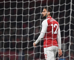 Arsenal V West Bromwich Albion 2017-18 Prints: Giroud in Action: Arsenal vs West Bromwich Albion, Premier League 2017-18
