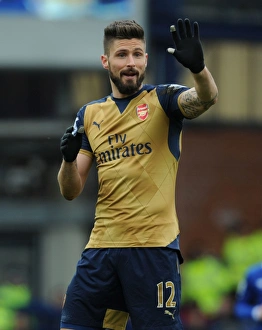 Everton V Arsenal 2015-16 Prints: Giroud in Action: Everton vs Arsenal, Premier League 2015-16