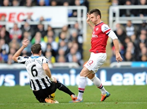Newcastle United V Arsenal 2013-14 Prints: Giroud Foul: Newcastle United vs. Arsenal, Premier League 2013-14