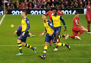 Giroud, Gibbs, and Welbeck: Celebrating Arsenal's Winning Moment at Anfield (Liverpool v Arsenal 2014/15)