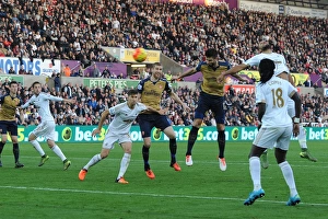 Swansea City V Arsenal 2015-16 Prints: Giroud Scores the Opener: Swansea City vs. Arsenal, 2015-16 Premier League