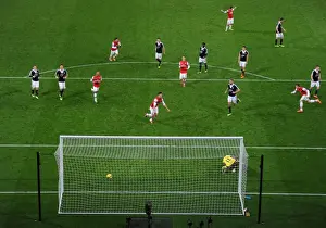 Arsenal V Southampton 2013-14 Prints: Giroud Scores the Winning Goal: Arsenal Triumphs over Southampton (2013-14)