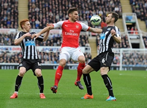 Newcastle United V Arseal 2014/15 Prints: Giroud Stands Firm: Newcastle United vs. Arsenal, Premier League 2014-2015