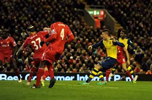 Liverpool V Arsenal 2014/15 Prints: Giroud Strikes: Arsenal's Victory Over Liverpool in the Premier League (December 2014)