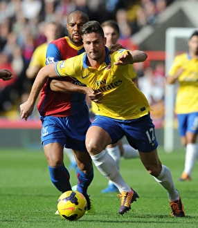 Crystal Palace V Arsenal 2013-14 Prints: Giroud Surges Past Gabbidon: Crystal Palace vs. Arsenal, Premier League 2013-14