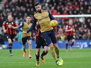 Bournemouth V Arsenal 2015-16 Prints: Giroud Surges Past Smith: Arsenal's Victory Over Bournemouth, Premier League 2015-16