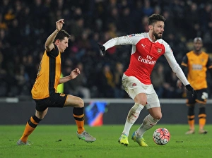 15/16 Hull City V Arsenal FA Cup Prints: Giroud vs Bruce: A FA Cup Fifth Round Replay Battle
