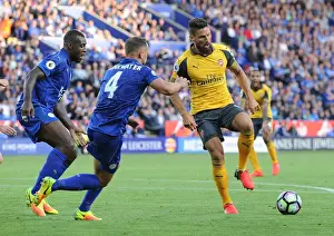 Leicester City V Arsenal 2016-17 Prints: Giroud vs Drinkwater: A Premier League Showdown at The King Power Stadium, 2016-17