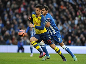 Brighton And Hove Albion V Arsenal - FA Cup 2014/15 Prints: Giroud vs Greer: FA Cup Clash Between Brighton & Arsenal