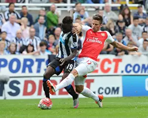 Newcastle United V Arsenal 2015-16 Prints: Giroud vs Haidara: A Footballing Battle at Newcastle United (2015-16)