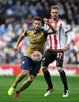 Sunderland V Arsenal 2015-16 Prints: Giroud vs. Kirchhoff: A Premier League Battle at Sunderland (2015-16)