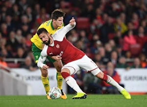 Arsenal V Norwich - Carabo Cup 4th Round 2017-18 Prints: Giroud vs. Klose: A Carabao Cup Battle - Arsenal vs. Norwich