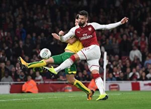 Images Dated 24th October 2017: Giroud vs. Klose: A Carabao Cup Showdown at Emirates Stadium
