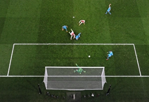 Arsenal V Barcelona 2015/16 Prints: Giroud vs. Mascherano: A Battle in the Arsenal vs